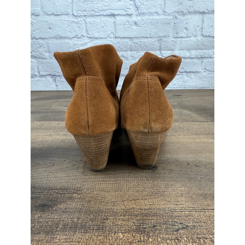 Carlos Santana Brooky Ankle Boots Women Size 8.5M Brown Suede Block Heel Boho - Picture 5 of 11